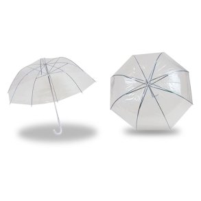 Parapluie transparent en dôme – 60 cm | Visibilité et protection maximales