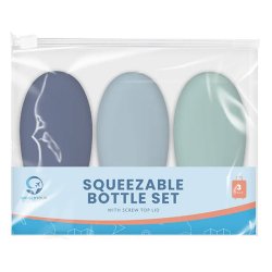 Flacons de voyage squeeze – lot de 3 pour bagage cabine