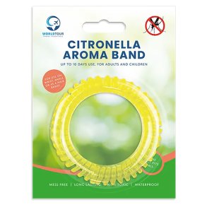 World Tour Citronella bracelet contre les moustiques  jusqu'à 10 jours de protection