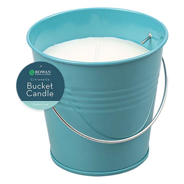 ROWAN Citronella hinkljus � metal bucket till terrass &amp; trädgård BL&Aring;