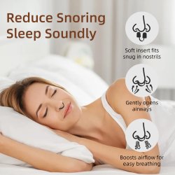  SnoreReduze Dilator N�seudvider i Silikone (Mixpakke 3 forskellige st�rrelser) - for Bedre S�vn &amp; Mindre Snorken