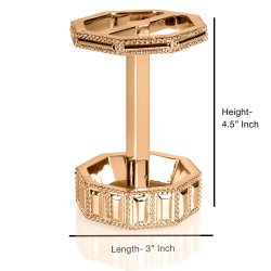 Tandbrsteholder Nu Steel Glitz Gold Resin