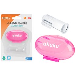 AKUKU Silikone Finger Toothbrush til Baby incl. Etui