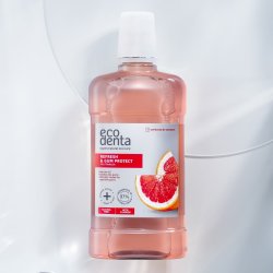 ECODENTA Refresh &amp; Gum Protect Suusuihkutin � korkealla fluoripitoisuudella (500 ml)