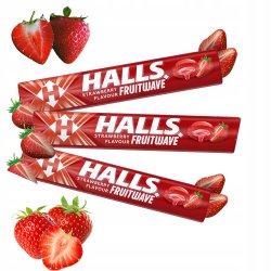 HALLS Keelpastilles Fruitwave Strawberry Flavour 45g