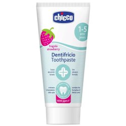 Chicco Strawberry Toothpaste 1�5 �r � Mild barnetannkrem med jordb�rsmak (2 x 50 ml)