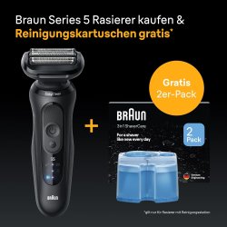 Braun Series 5 52-N7200cc Elektrisk Barbermaskin Black/Blue med SmartCare Center