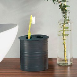 Tandbrsteholder Nu Steel Bogart Oil-Rubbed Bronze &amp; Steel 