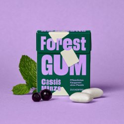Forest Gum Cassis Mint � Sockerfritt tuggummi med xylitol, svarta vinb�r och mint (20 g)