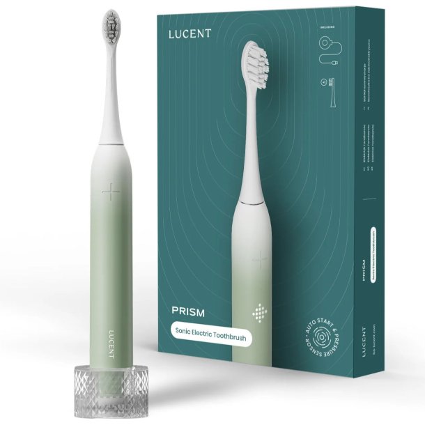 Lucent Prism Sonic Eltandborste Mint Green � Intelligent sonisk reng�ring med automatisk start och trycksensor