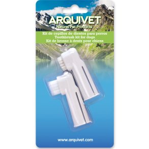 Arquivet Fingertandb�rster til Hunde � B�rste og Massageb�rste � 2 stk