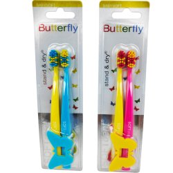 SOFTdent Butterfly Babysoft tandborstar f�r barn � 2 st.