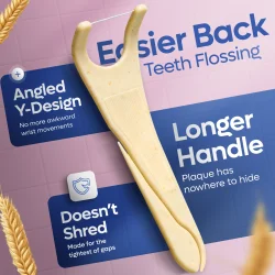 SmartLifEco FlexPik Floss Picks Unflavoured � Bærekraftig tanntråd med frisk mintsmak (50 stk.)