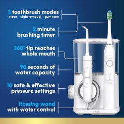 Waterpik Sensonic Complete Care Munddusche und elektrische Zahnb�rste (sonisch) mit 10 Druckstufen
