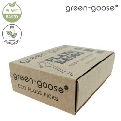 Ymp�rist�yst�v�lliset hammaslankaimet kasvipohjaisella varrella Green-Goose Eco Floss Picks (50 kpl)
