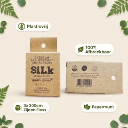 Seidenzahnseide mit Pfefferminze Refill Green-Goose (3 x 30 mtr.)