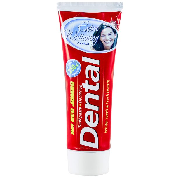 Dental Hot Red Jumbo Extra Whitening Dentifrice (250 ml.)