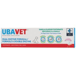 UBAVET Dual Enzyme Tandpasta voor Honden &amp; Katten  Vanille (70 g)