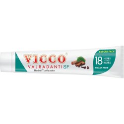 Vicco Vajradanti SF Sockerfri ayurvedisk tandkr�m med 18 �rter och barkextrakt (200 g)
