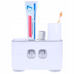 Zahnb&uuml;rstenhalter mit Zahnpastaspender und Zahnbecher