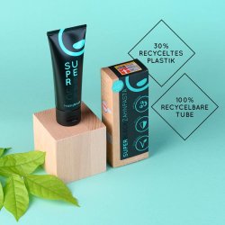 Charcoal Tandkrm Happybrush SuperBlack 75 ml