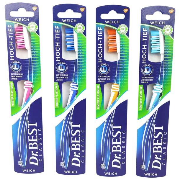 Dr. Best Soft Tannbrste Klassisk Hoch-tief Myk bust
