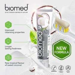 Biomed Superwhite Hydroxyapatit tandkrm utan fluor 100g