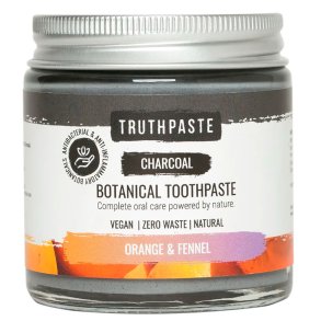 Naturlig tannkrem Truthpaste Charcoal Orange & Fennikel