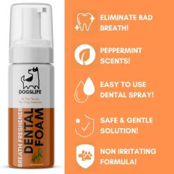 DOGSLIFE Dental Foam Peppermint 150 ml � Einfache tägliche Mundpflege für Hunde