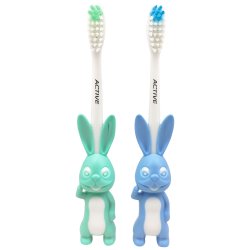 2 st. Barntandborstar Active Oral Care Rabbit 3-6 r