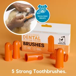 DogsLife Silikon-Fingerzahnbürsten für Hunde – 5 Stk.