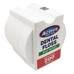 Floss 200 mtr. Waxed Active Oral Care Mint