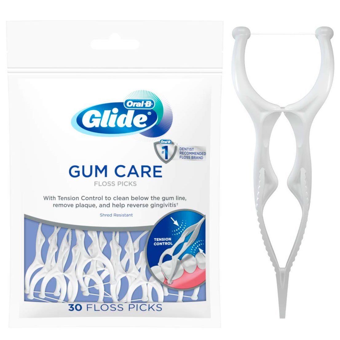 Glide Kr. 69,- | Picks Gum Care Tandtrådsbøjler 30