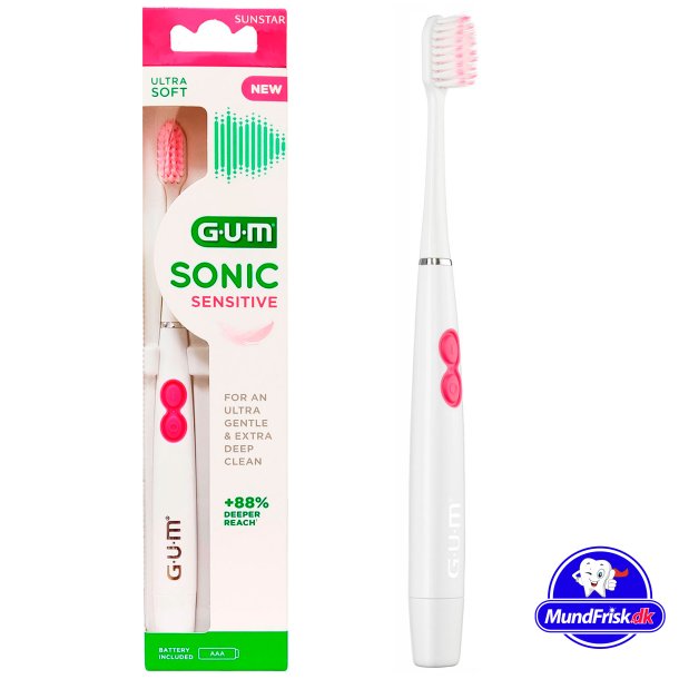 GUM El-tandbrste Sonic Sensitive Batteri