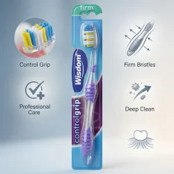 Wisdom Controgrip Medium Tannbørste  Ergonomisk grep &amp; Interdental børstehår
