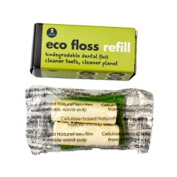 Tandtrd utan PFAS EcoLiving Refill 2 x 50 mtr Biologiskt nedbrytbar