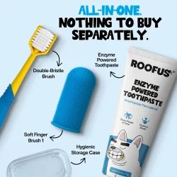 Roofus Pet Dental Kit 4-i-1 � Tandv�rdskit f�r hundar och katter
