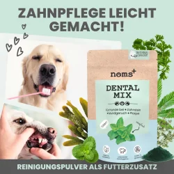 Noms+ Dental Mix – Zahnpflegepulver f�r Hunde gegen Plaque, Zahnstein und Mundgeruch (150g)