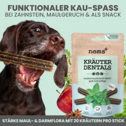 Noms+ Kr�uter Dentals – vegane Zahnpflegesticks f�r Hunde 150g)