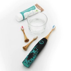 Bambusbrstehoder Bl + Rosa For Philips Sonicare Truemorrow MEDIUM