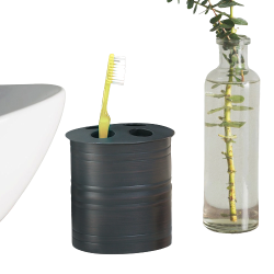 Tandbrsteholder Nu Steel Bogart Oil-Rubbed Bronze &amp; Steel 