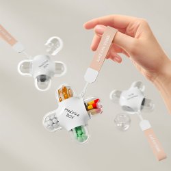Boîte à pilules Mini portable à 4 compartiments  boîte à médicaments compacte pour vos déplacements
