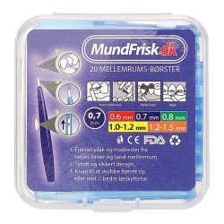 Gapborstar 20 st. MundFrisk 0,7 mm BL