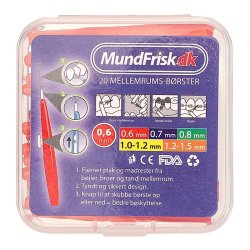 Mellemrumsbrster 20 stk. MundFrisk 0.6 mm RD