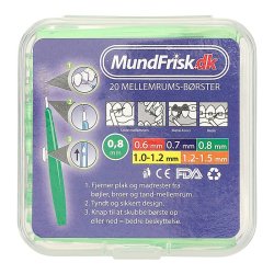 Spaltebrster 20 stk. MundFrisk 0,8 mm GRNN