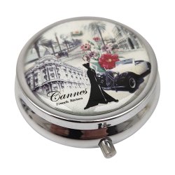 Pilleboks Storby Rund Metall Pilleboks