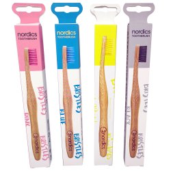 Nordics Bamboo Tandborstar Med Mjuk Borst