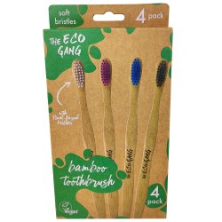Bambu tandborstar 4 st. The Eco Gang SOFT