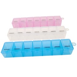 Pilleboks 7-dagers liten nettbrettboks  flere farger