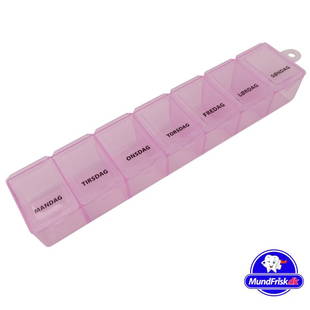 Pilleske 7-Dages Lille Tabletboks - Flere Farver PINK